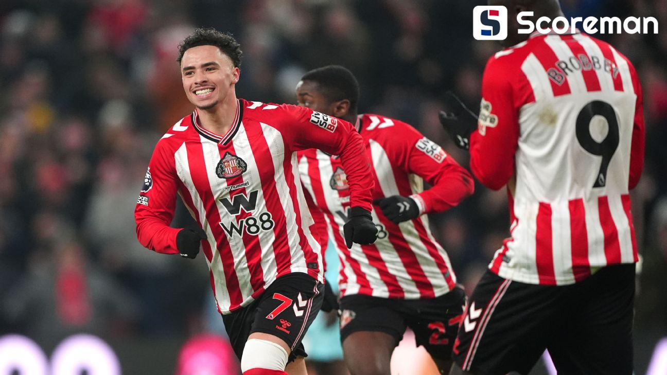 선덜랜드, 시작부터 끝까지 번리 압도 3-0 완승...8위 도약